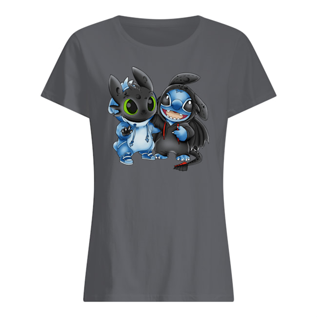 Baby stitch and baby toothless womens shirt