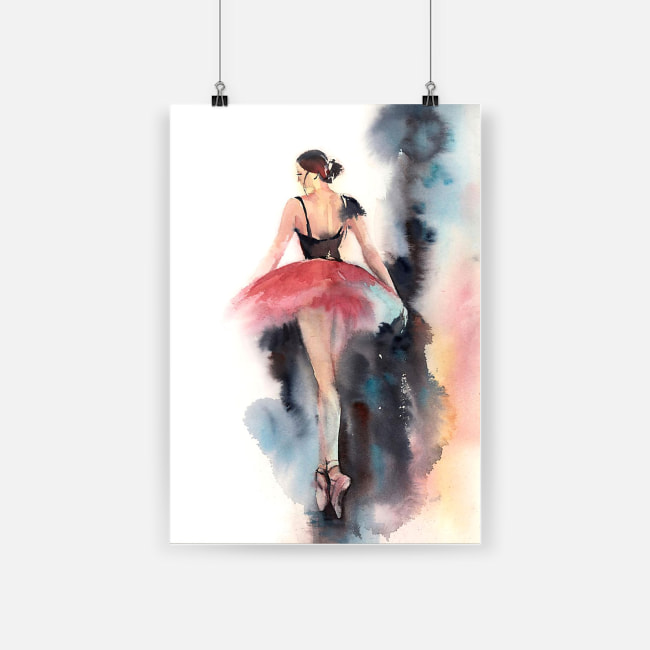 Ballet for life ballet dancer ballerina watercolor painting poster 1