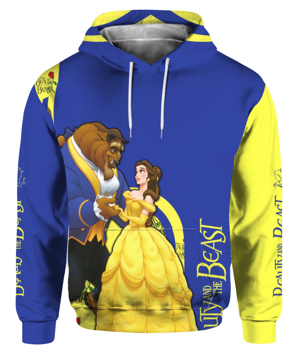 Beauty and the beast full printing hoodie 1