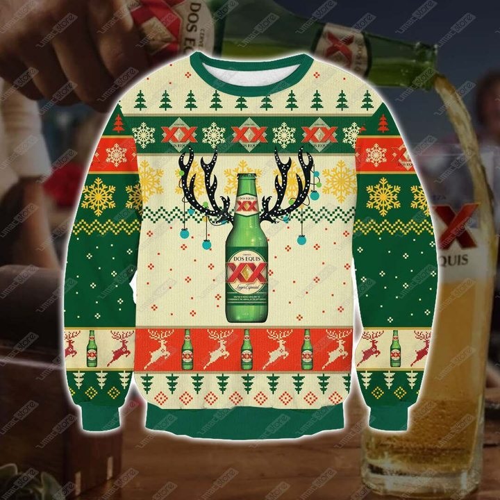 Dos equis beer full printing ugly christmas sweater 3