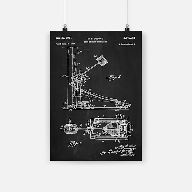Drum beating mechanism drum musical instrument structure poster 2