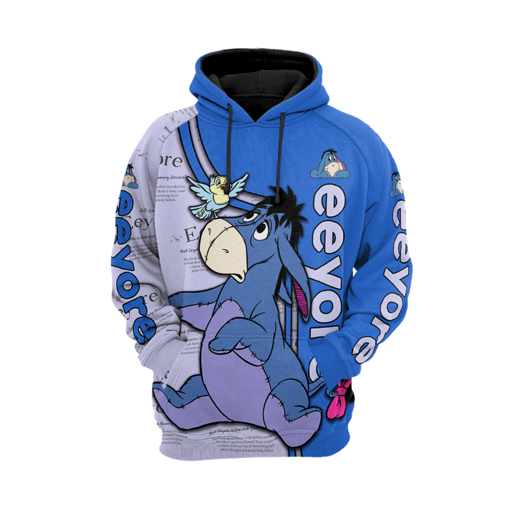 Eeyore all over printed hoodie 1