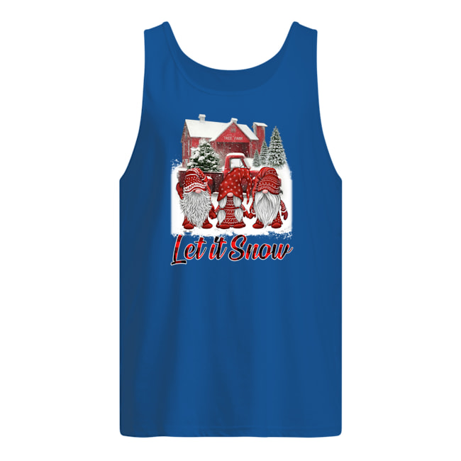 Gnomes let it snow christmas tank top