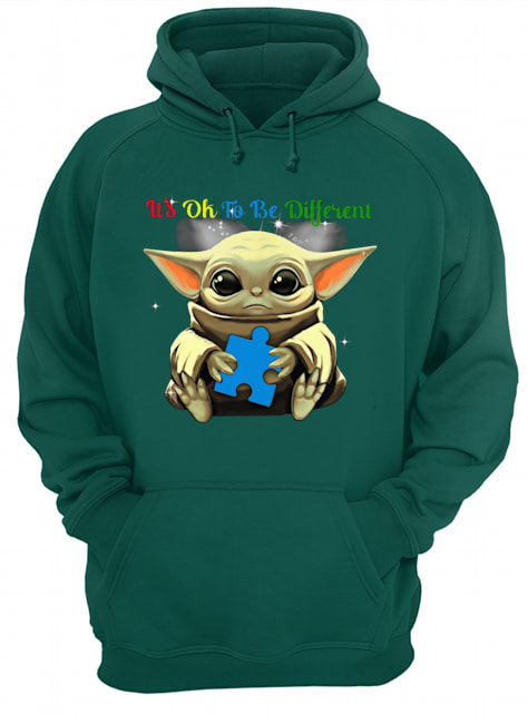 It's ok to be different autism awareness baby yoda hoodie