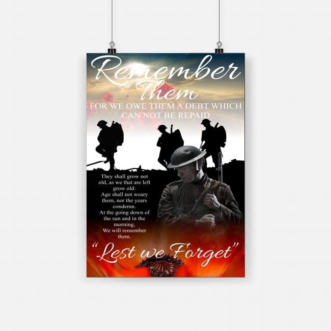 Red poppy flower for remembrance day poster 3
