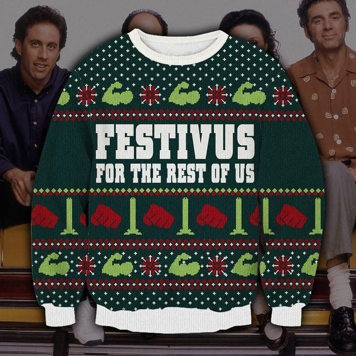 Seinfeld festivus for the rest of us full printing ugly christmas sweater 2