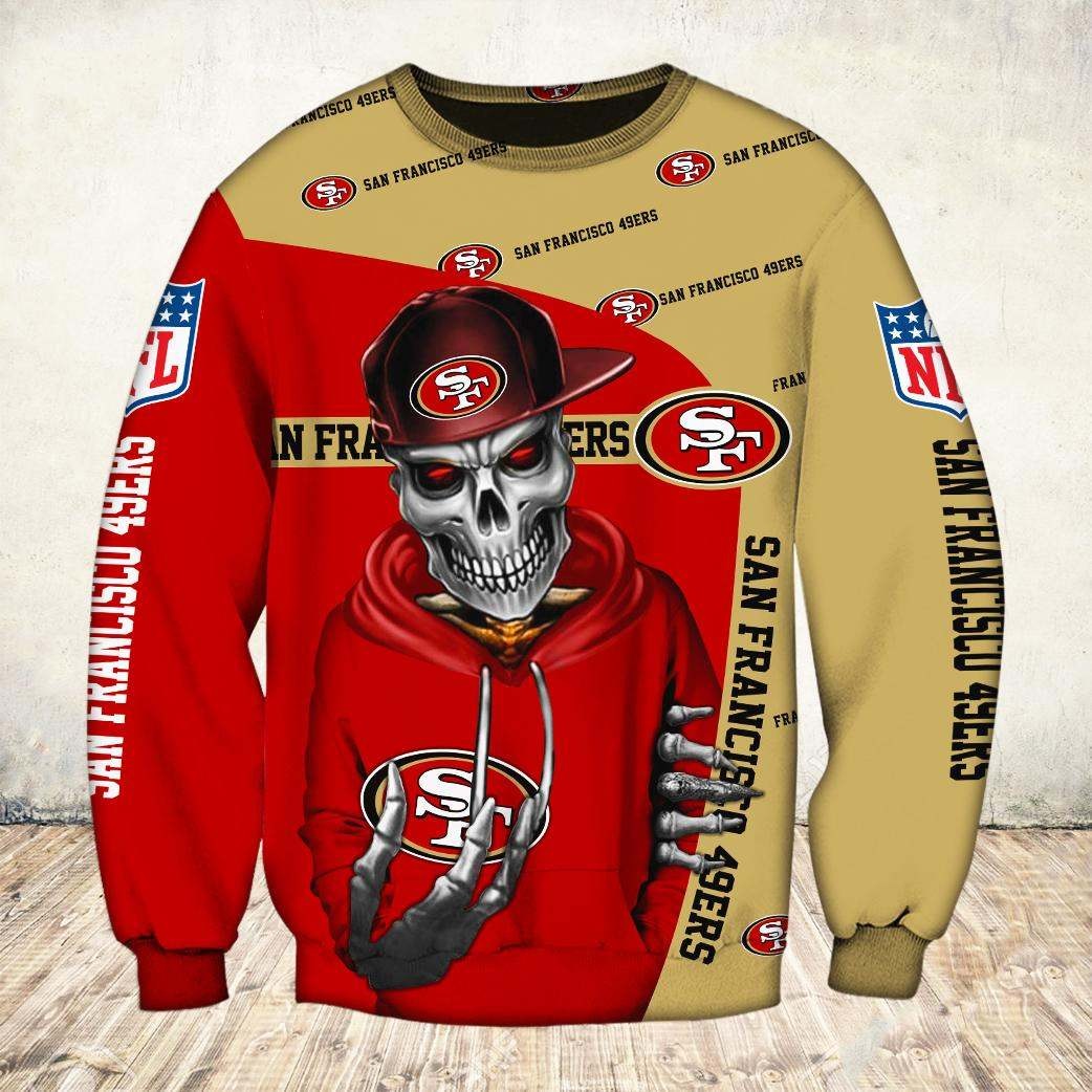 Skul san francisco 49ers all over print sweatshirt