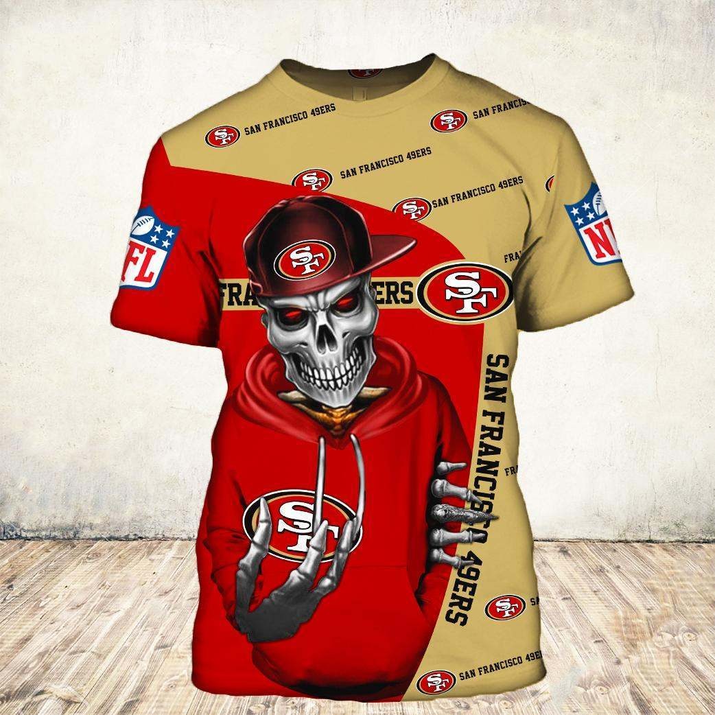 Skul san francisco 49ers all over print tshirt