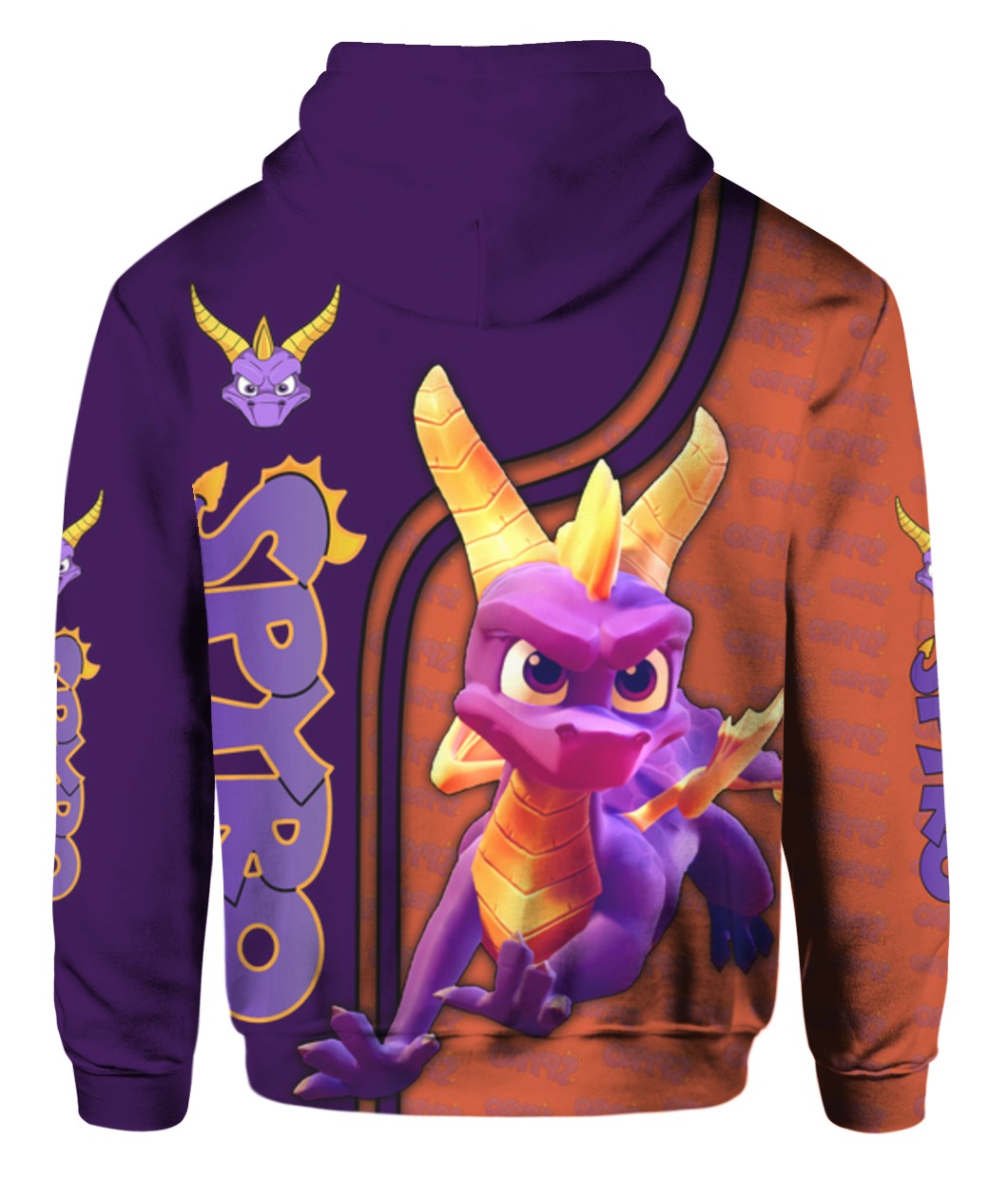 Spyro all over printed hoodie - back