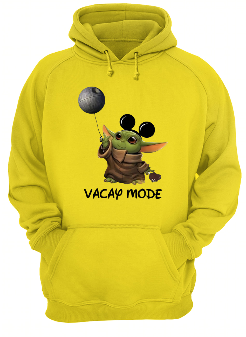 Star wars baby yoda mickey mouse vacay mode hoodie