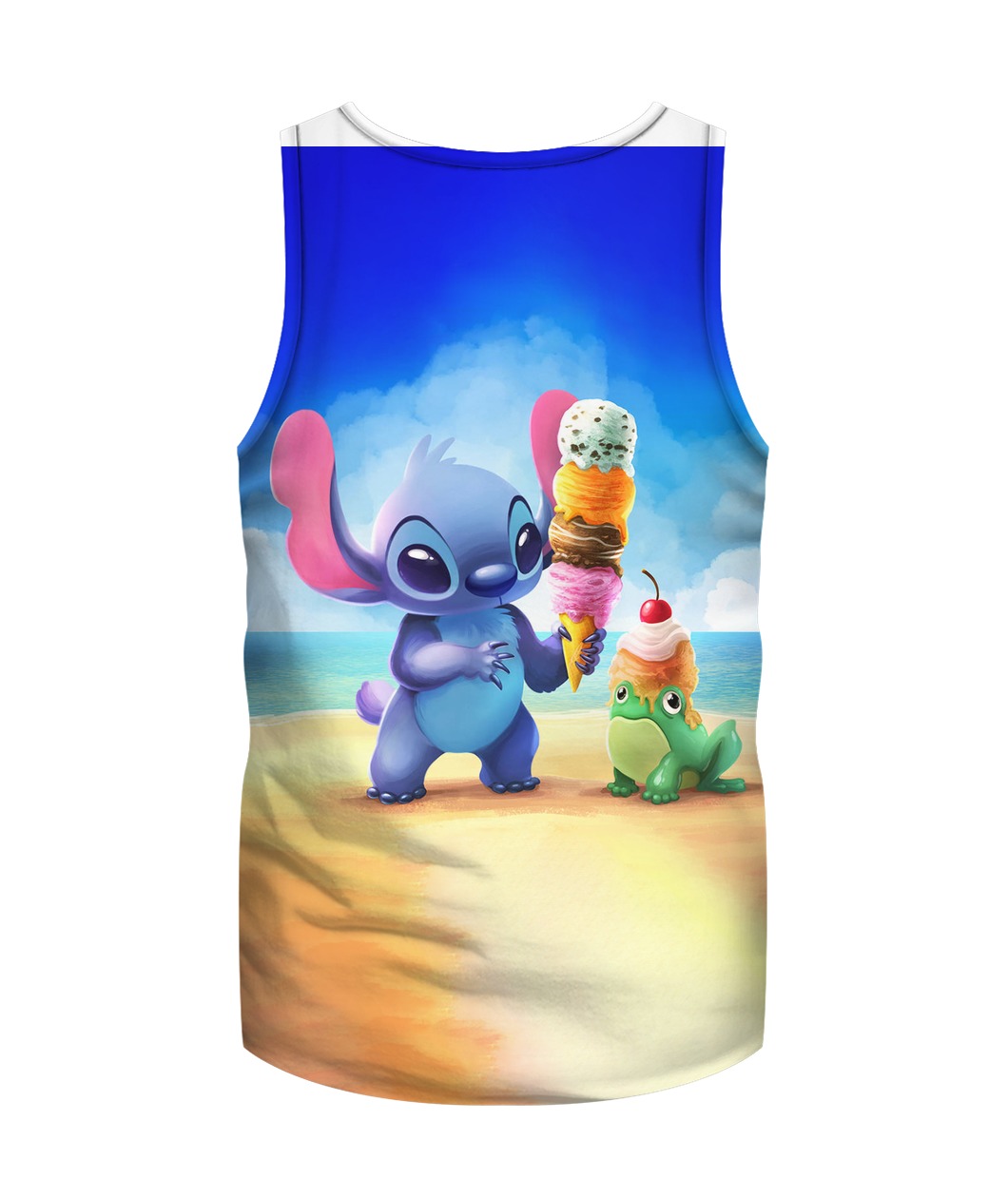 Stitch and ice-cream all over printed tank top - back