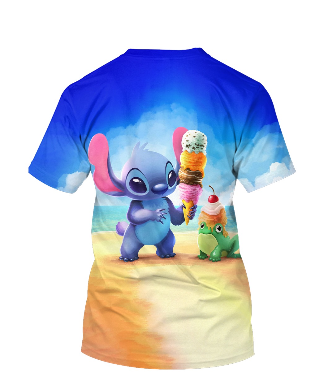 Stitch and ice-cream all over printed tshirt - back