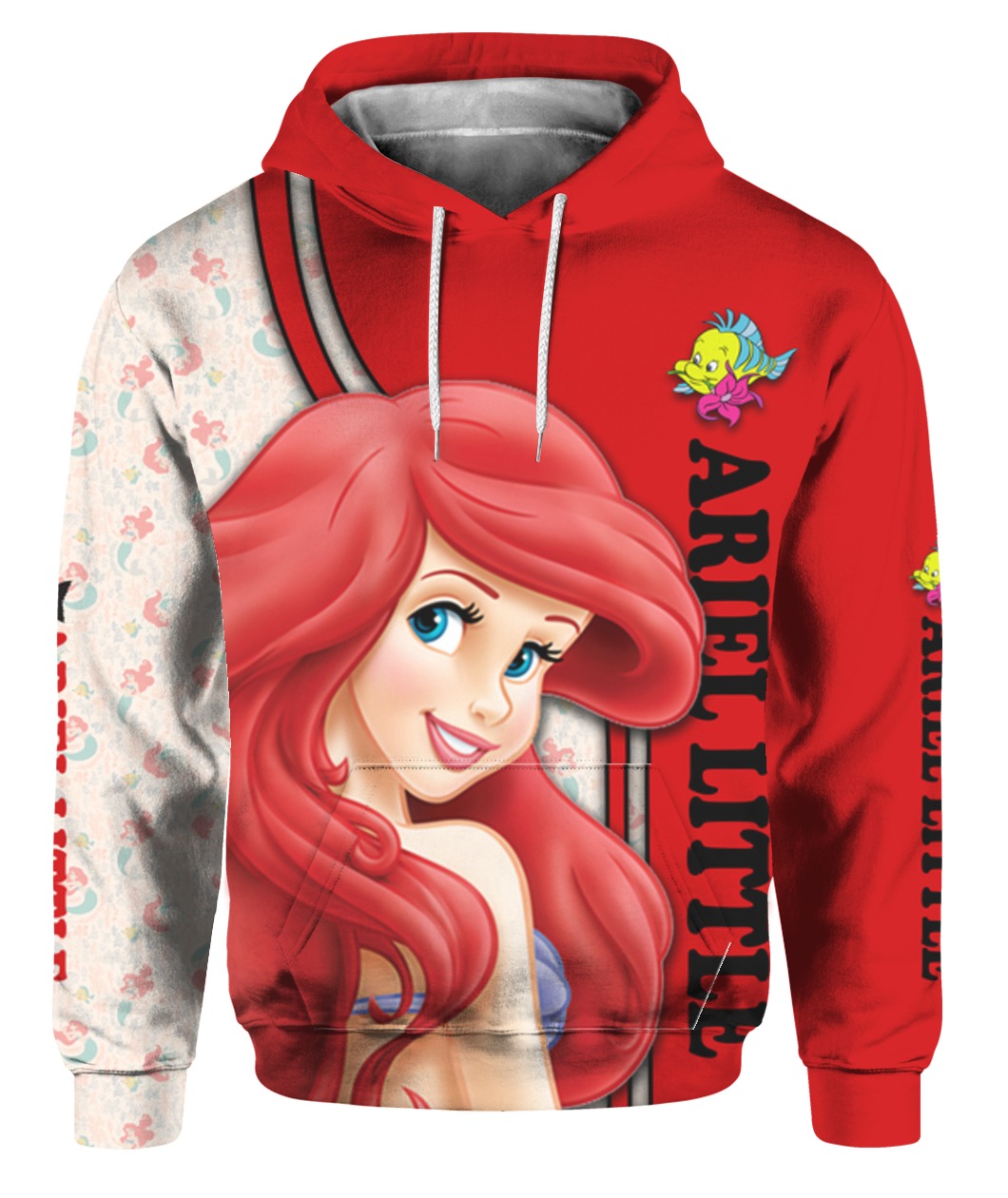 The little mermaid ariel all over printed hoodie