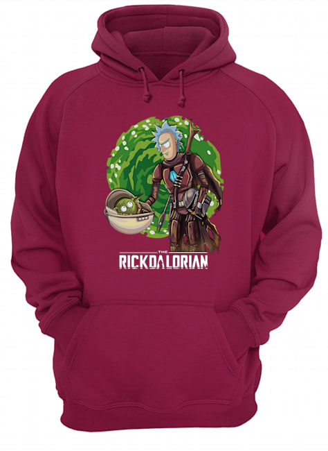 The rickdalorian baby yoda and rick hoodie