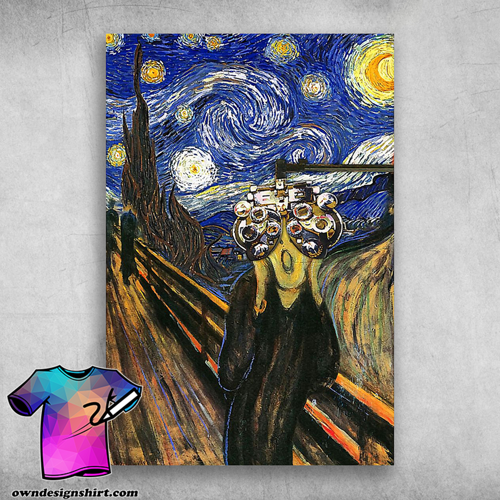 The starry night van gogh starry night oil painting poster