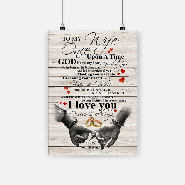 To my wife once upon a time god knew my heart needed you poster 1