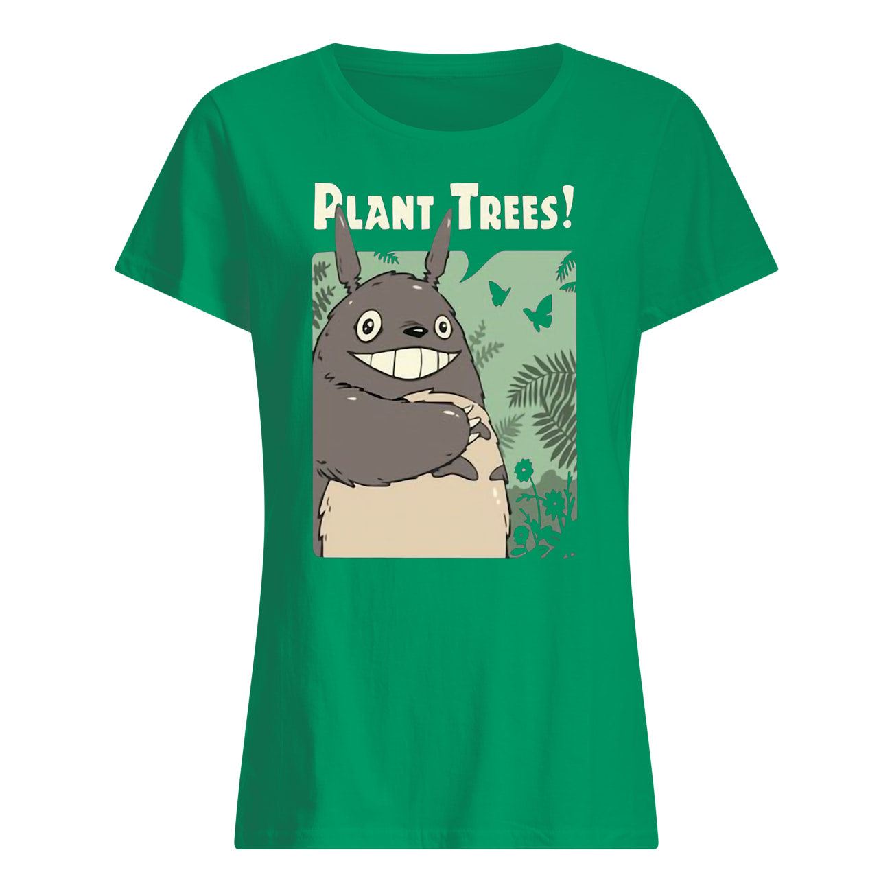 Totoro studio ghibli plant trees womens shirt