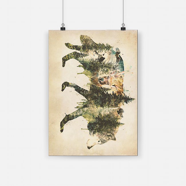 Wolf pride a natural animals forest mountains poster 3