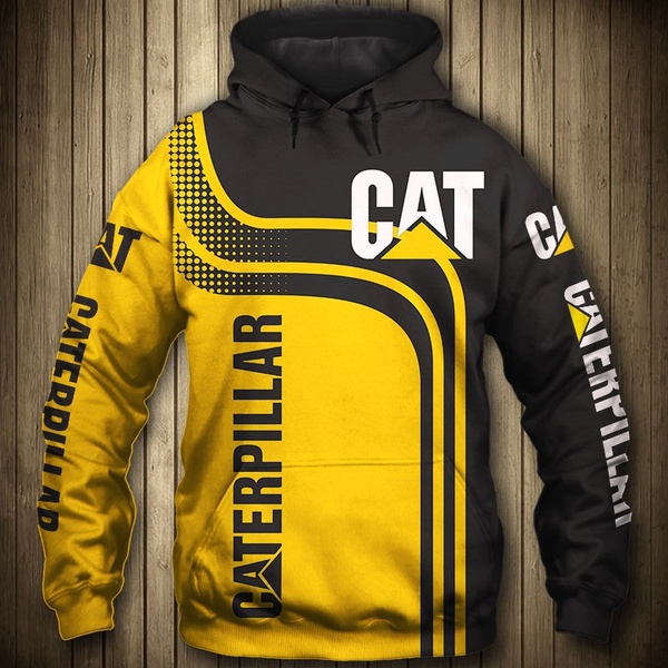 Caterpillar all over printed hoodie 1