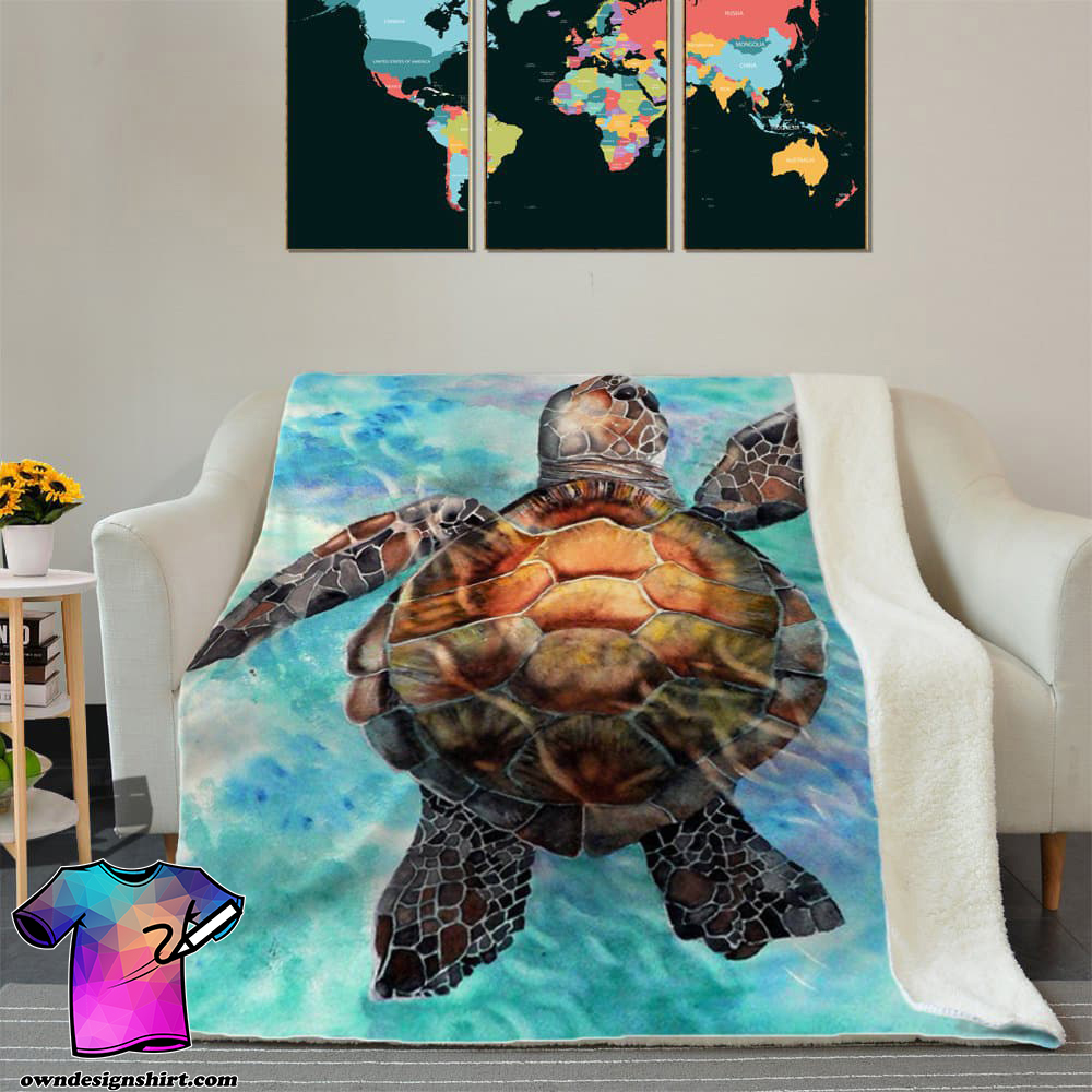 Finding the new way sea turtles full printing blanket