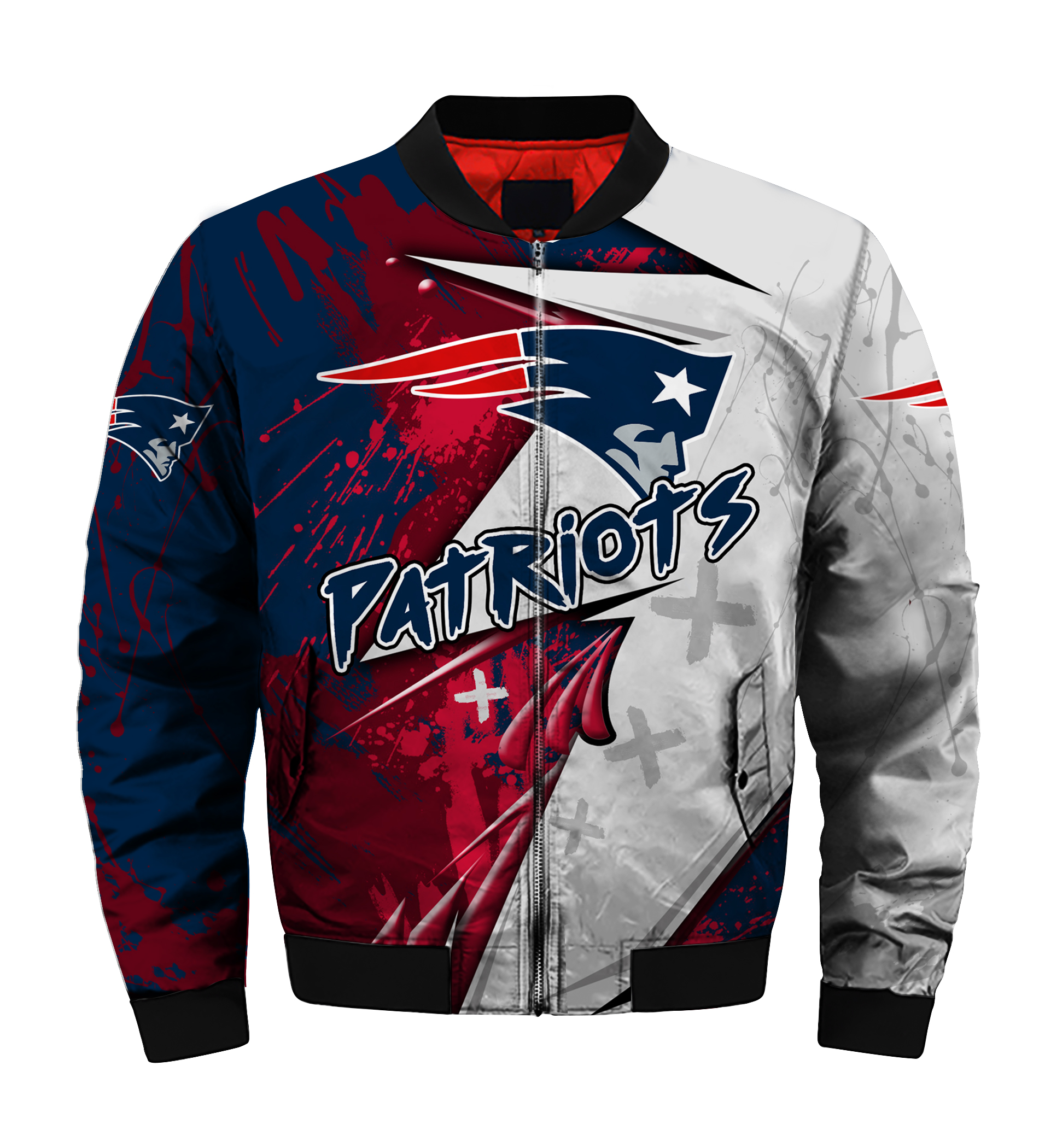 NFL new england patriots all over printed bomber