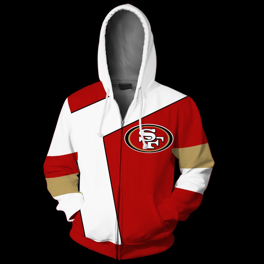 NFL san francisco 49ers full over print zip hoodie