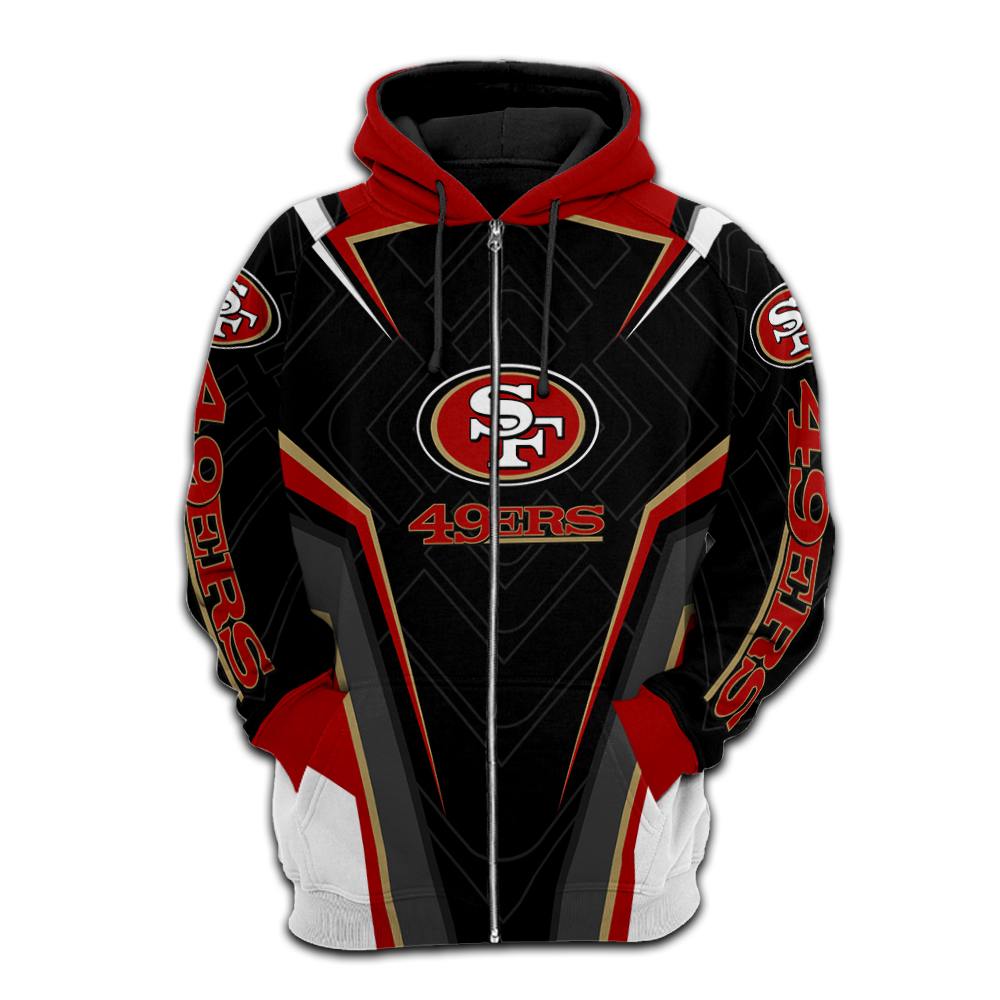 NFL san francisco 49ers full printing zip hoodie