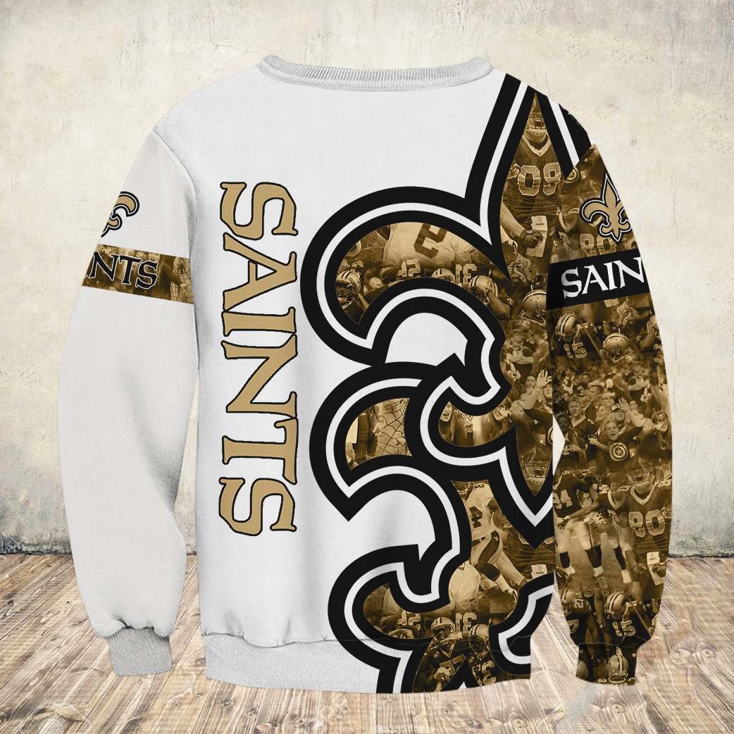 New orleans saints all over printed sweatshirt - back
