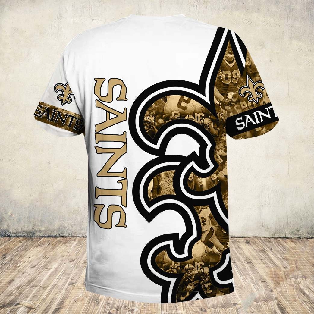 New orleans saints all over printed tshirt - back