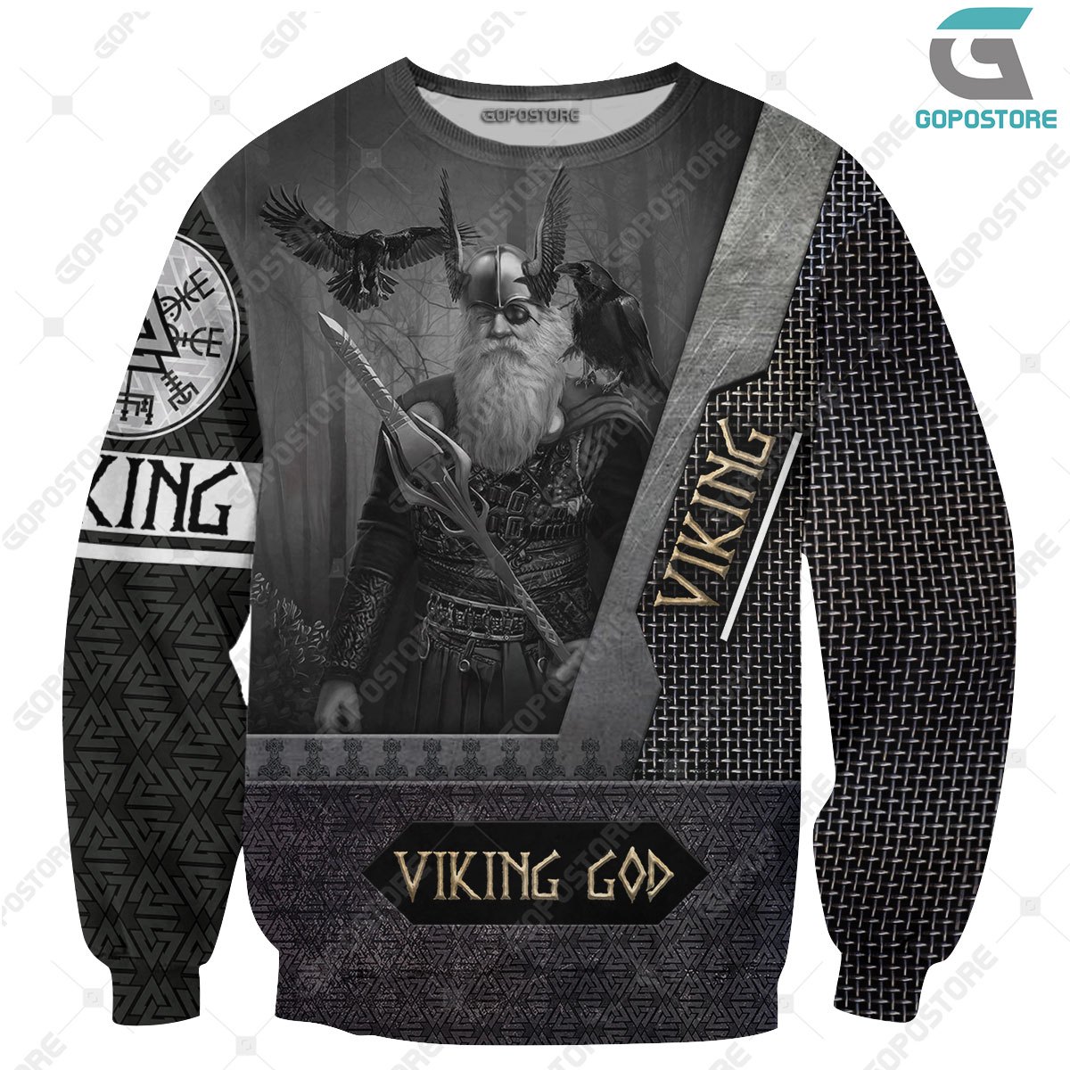 Odin the all father viking full printing sweatshirt