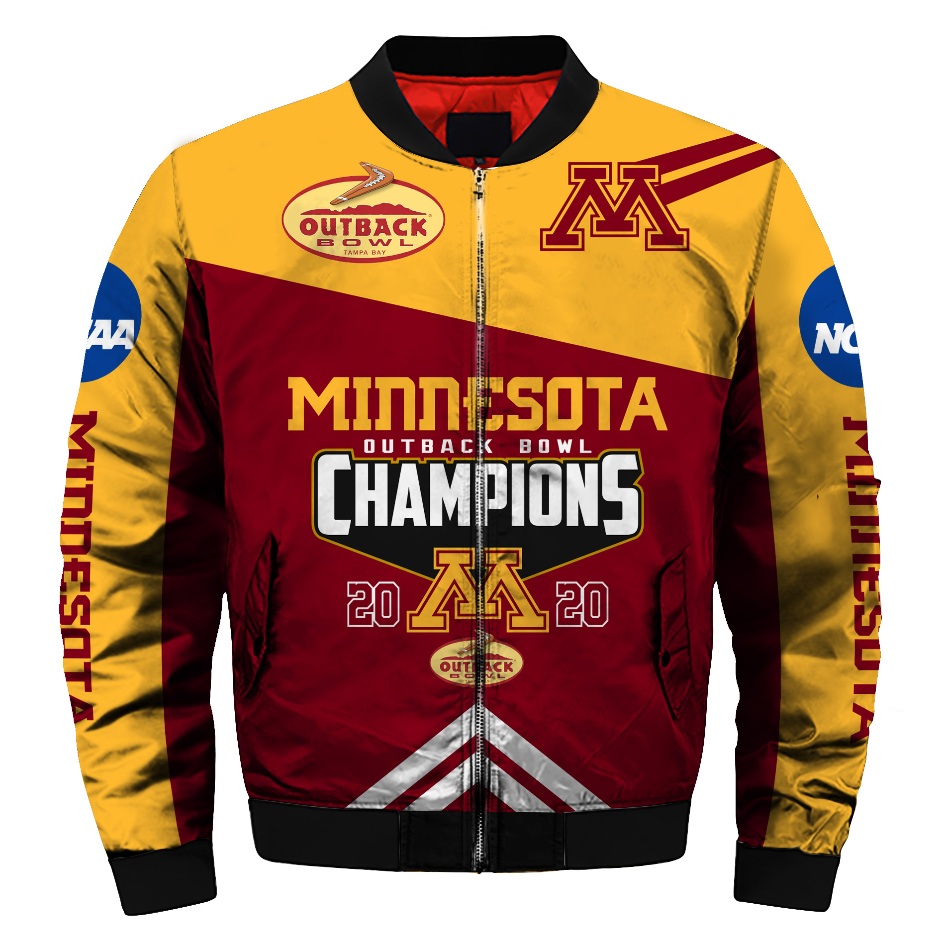 Outback bowl minnesota golden gophers champions all over print bomber