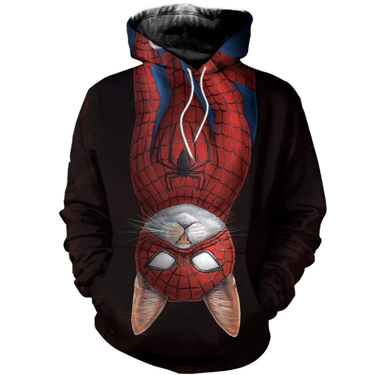 Spider-cat all over printed hoodie