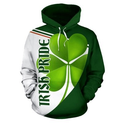 St patrick's day irish pride full over print hoodie 1