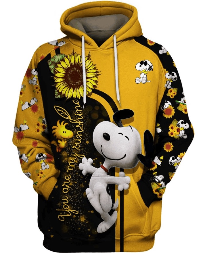 Sunflower you are my sunshine snoopy all over print hoodie
