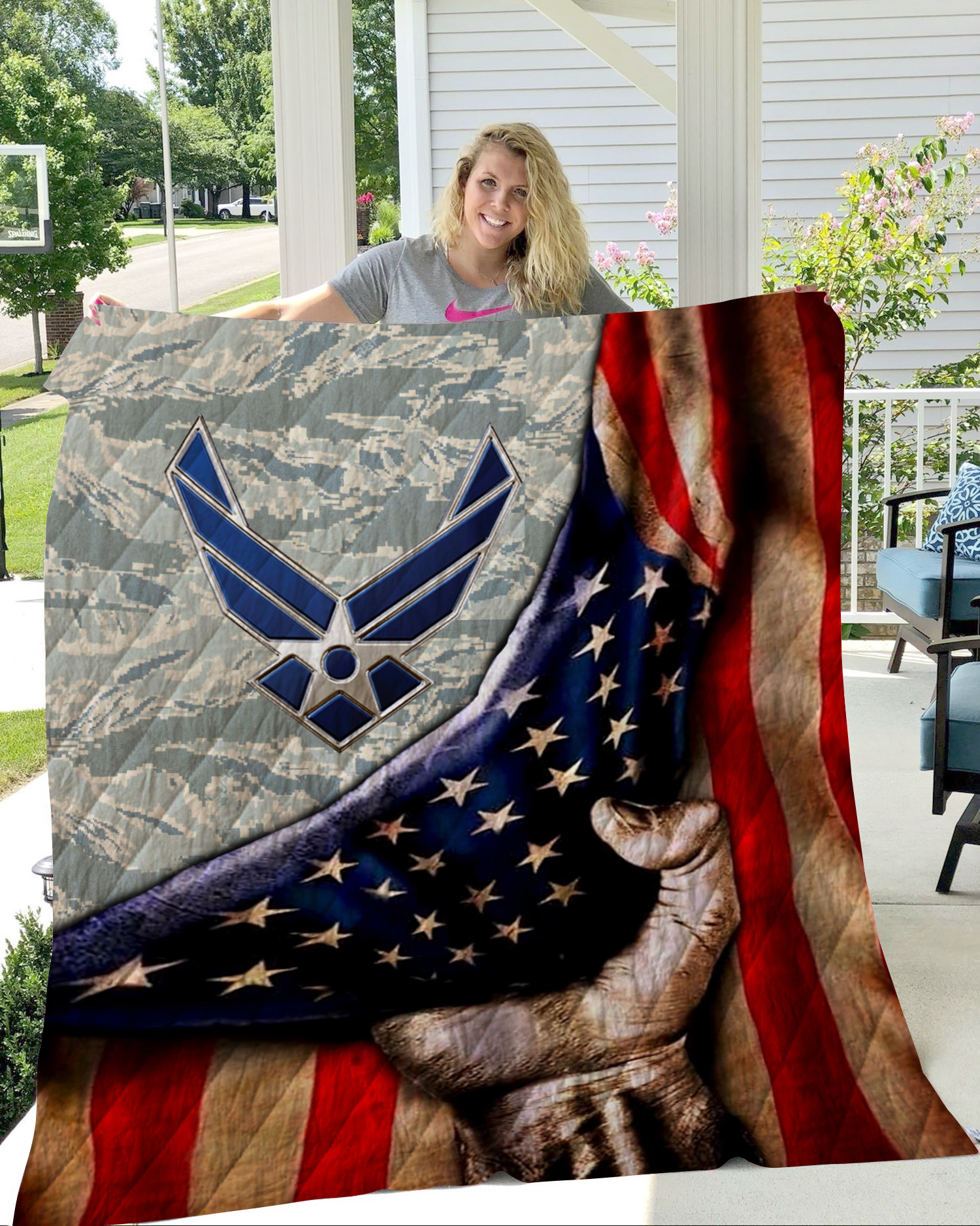 US air force all over printed quilt 1