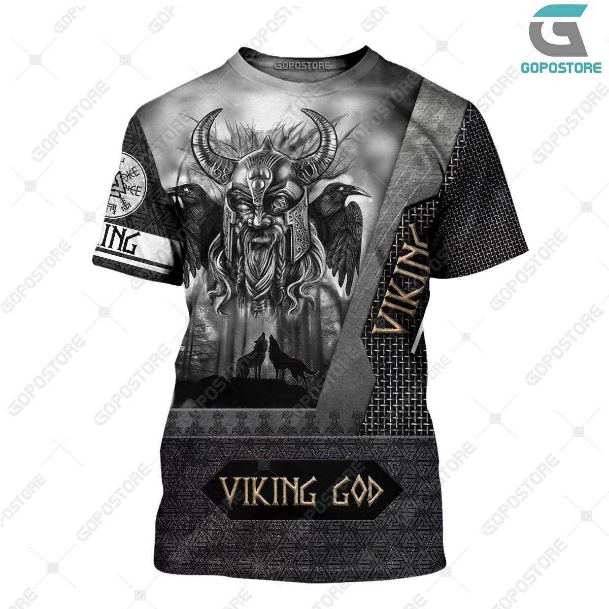 Viking god odin the all father full printing tshirt