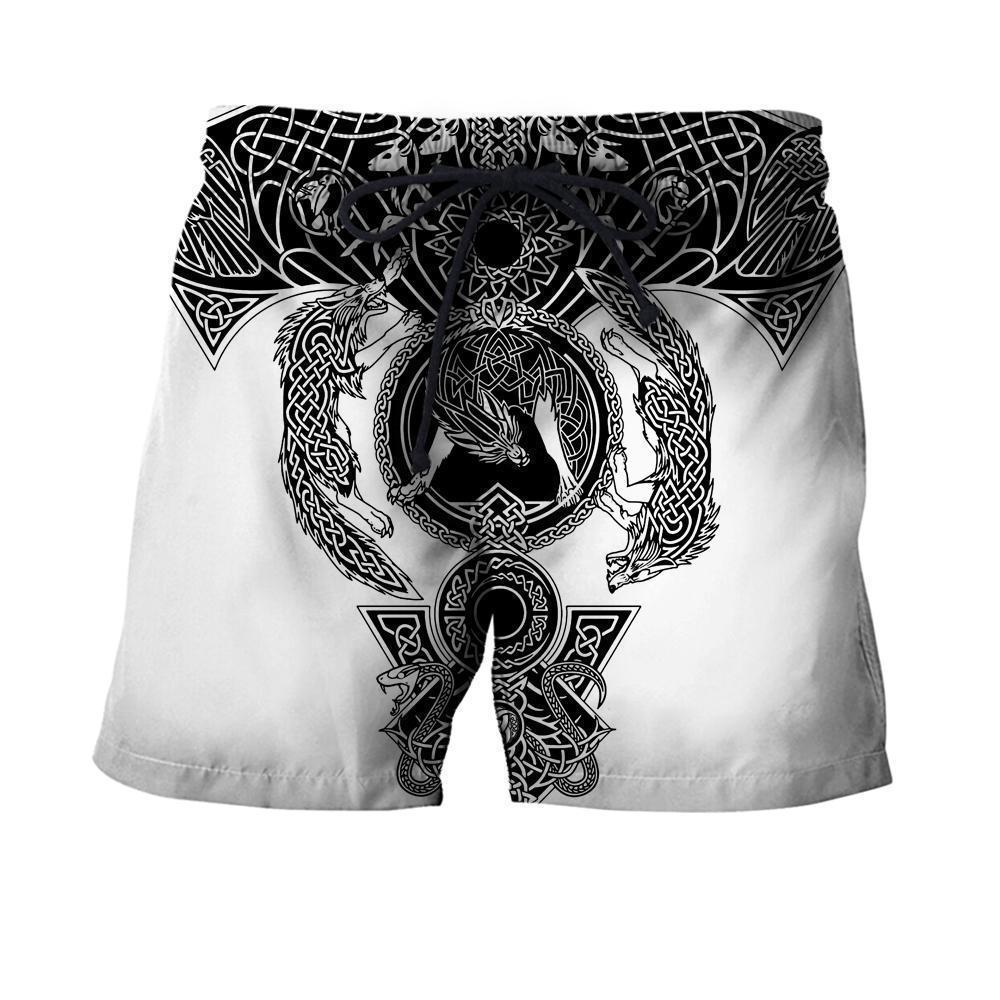 Viking warrior tattoo full printing shorts