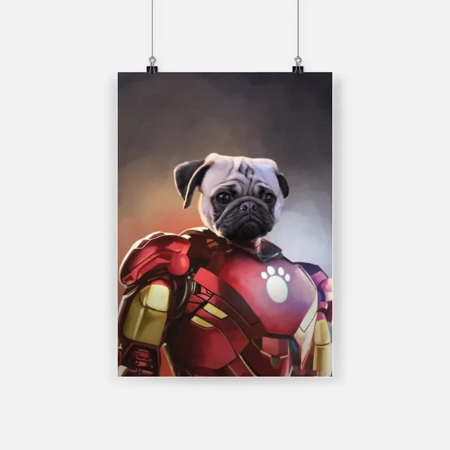 Dog iron man tony stark avengers poster 1
