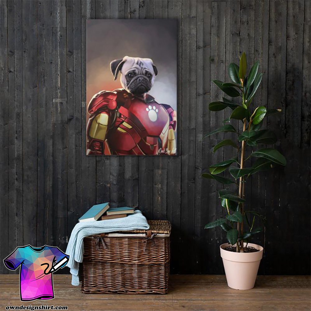 Dog iron man tony stark avengers poster