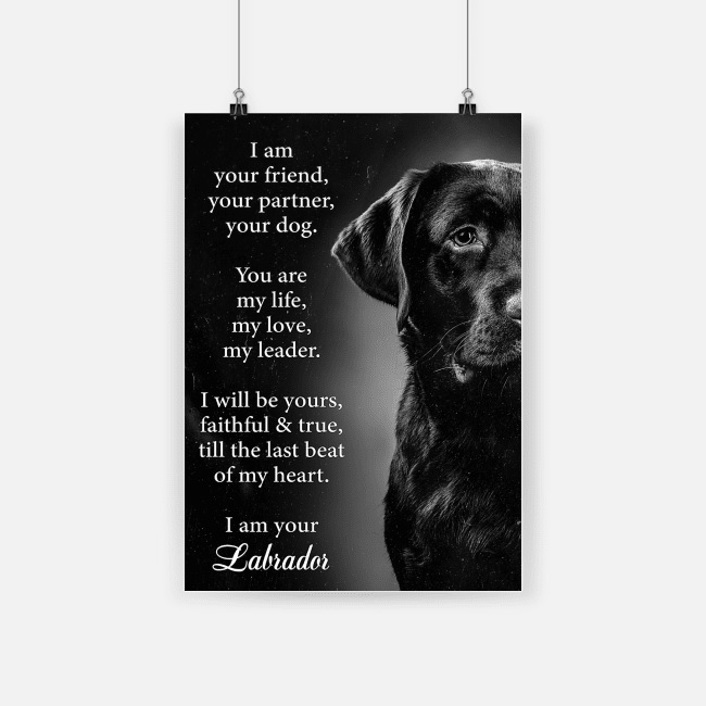 Dog labrador i am your friend poster 1