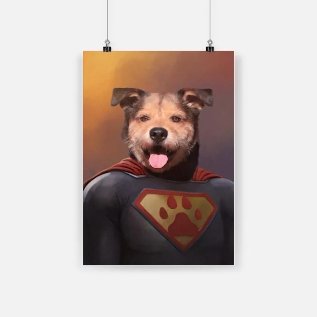 Dog superman man of steel poster 1