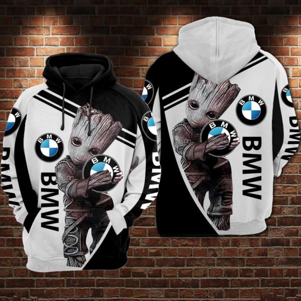 Groot hold bmw logo full printing hoodie 2