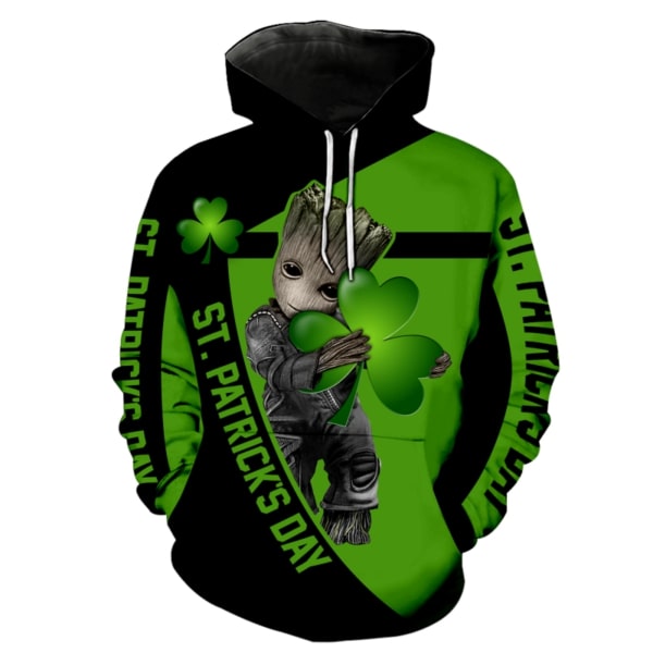 Groot hold clover saint patricks day all over print hoodie
