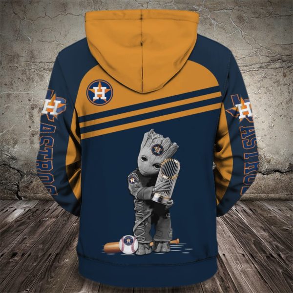 Groot hold houston astros all over printed hoodie 1