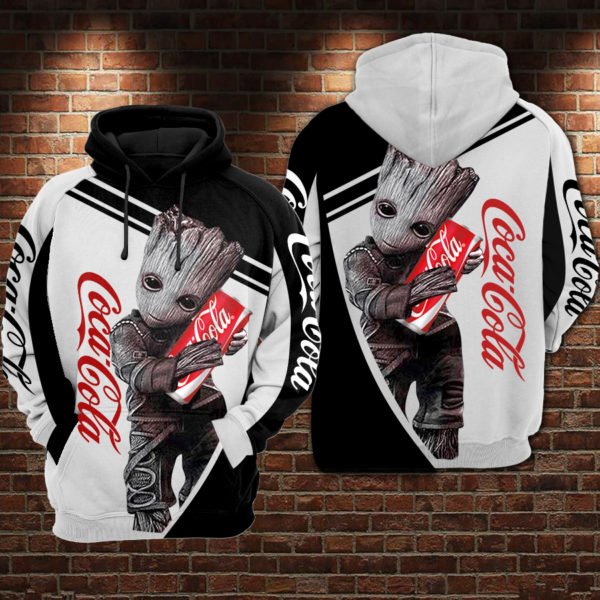 Groot hug coca cola full printing hoodie 3