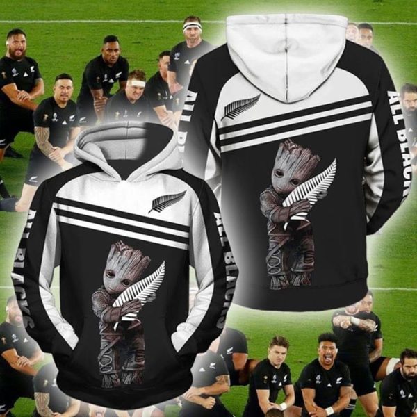 Groot new zealand national rugby union team full printing hoodie 1