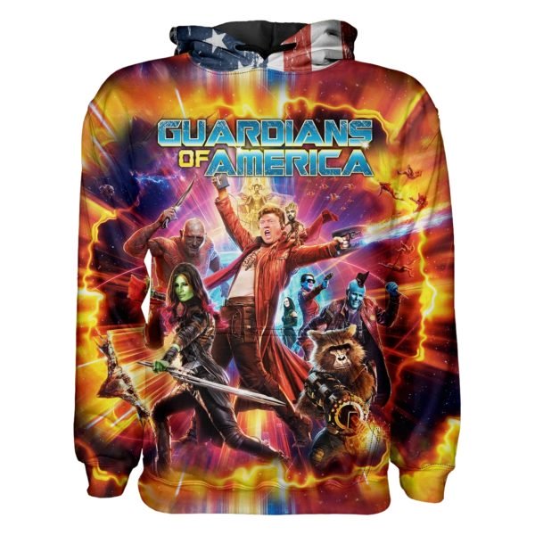 Guardians of the galaxy guardians of a america full printing hoodie