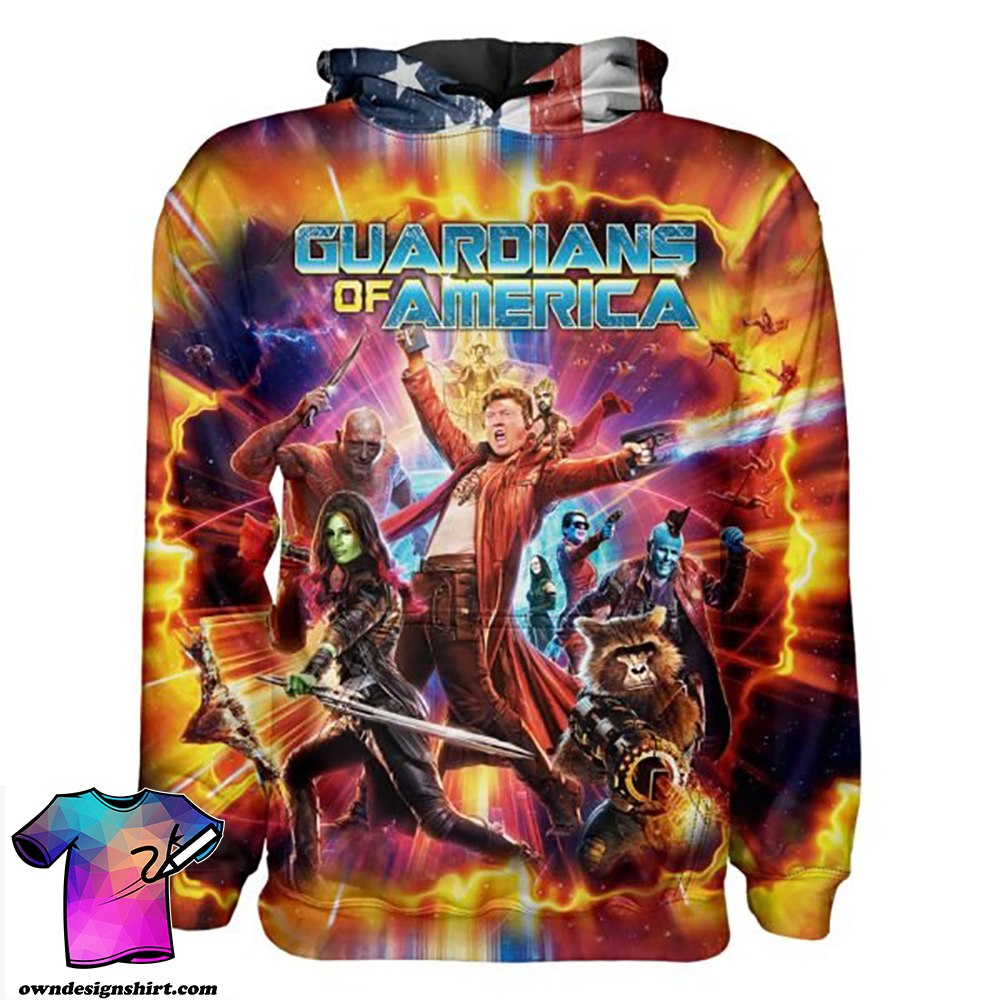 Guardians of the galaxy guardians of a america full printing shirt