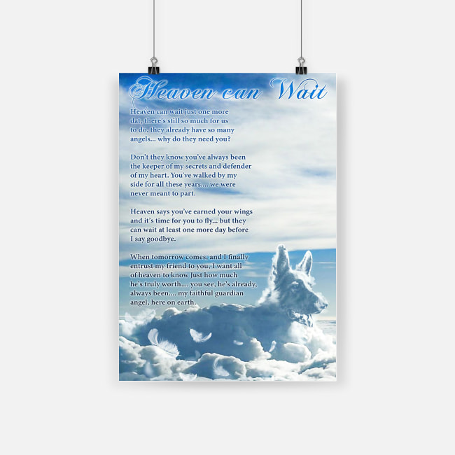 Heaven can wait dog poster 1