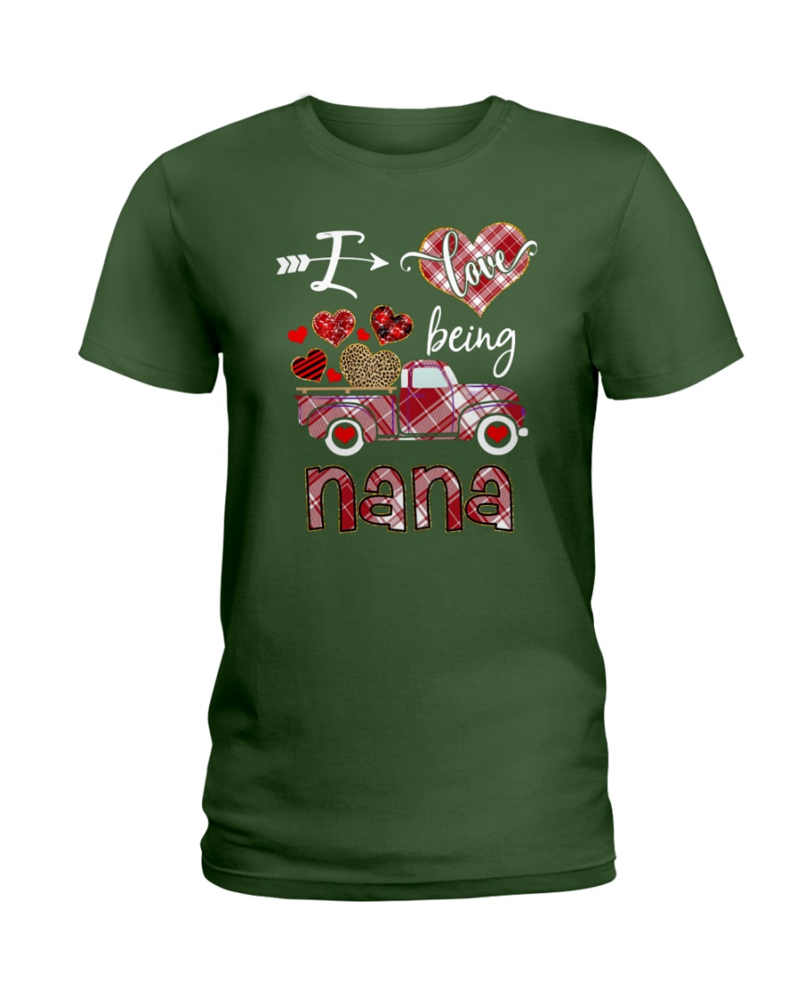 I love being a nana truck valentine lady shirt